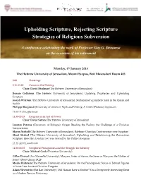 Upholding Scripture, Rejecting Scripture Strategies of Religious Subversion