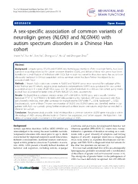 With Autism Spectrum Disorders in a Chinese Han Cohort Jindan Yu1, Xue He1, Dan Yao1, Zhongyue Li2, Hui Li3 and Zhengyan Zhao1*
