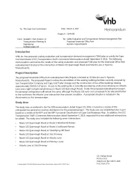 Memorandum Project #: 13444.00