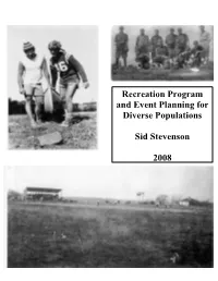 Recreation Program and Event Planning for Diverse Populations