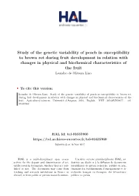 Study of the Genetic Variability of Peach in Susceptibility to Brown Rot During Fruit Development in Relation with Changes in Ph