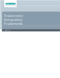 Teamcenter Integration Framework