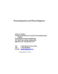 Thermodynamics and Phase Diagrams