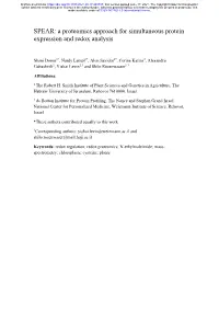 A Proteomics Approach for Simultaneous Protein Expression and Redox Analysis