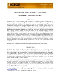 Bray 2011 Pseudostatic Slope Stability Procedure Paper