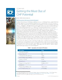 Getting the Most out of CHP Potential