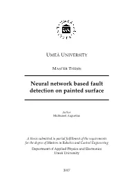 Neural Network Based Fault Detection on Painted Surface
