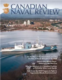 On the Rise of the Materialists and the Decline of Naval Thought in the RCN China's 2019 White Paper