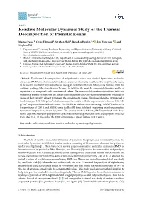 Reactive Molecular Dynamics Study of the Thermal Decomposition of Phenolic Resins