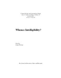 Whence Intelligibility?