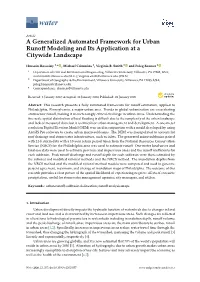 A Generalized Automated Framework for Urban Runoff Modeling and Its Application at a Citywide Landscape