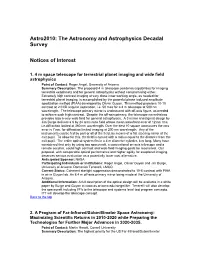 Astro2010: the Astronomy and Astrophysics Decadal Survey