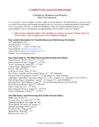 Competitive Dancer Program