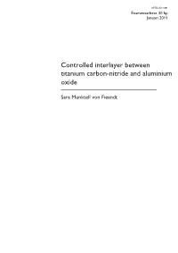Controlled Interlayer Between Titanium Carbon-Nitride and Aluminium Oxide