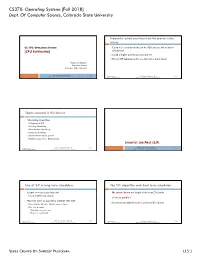 CS370: Operating Systems [Fall 2018] Dept. of Computer Science, Colorado State University