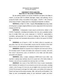 Emergency Proclamation