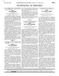 Extensions of Remarks E965 EXTENSIONS of REMARKS