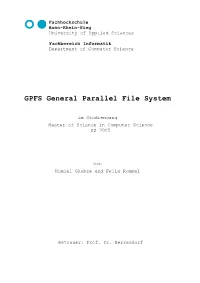 GPFS General Parallel File System