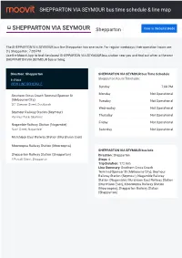 SHEPPARTON VIA SEYMOUR Bus Time Schedule & Line Route