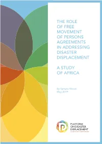 The Role of Free Movement of Persons Agreements in Addressing Disaster Displacement