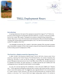 TRILL Deployment Nears