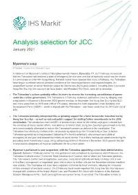 Analysis Selection for JCC January 2021