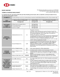 Basic Banking Terms & Charges Disclosure1