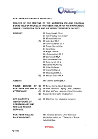 Policing Board Minutes 1 October
