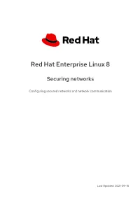 Red Hat Enterprise Linux 8 Securing Networks