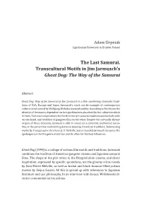 The Last Samurai. Transcultural Motifs in Jim Jarmusch's Ghost