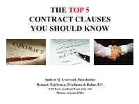The Top 5 Contract Clauses You Should Know