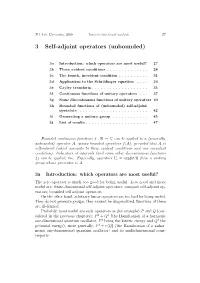 3 Self-Adjoint Operators (Unbounded)