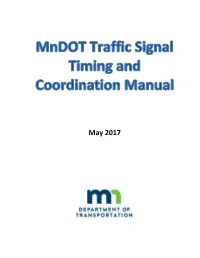 Traffic Signal Timing and Coordination Manual
