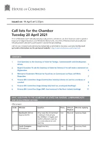 View Call List: Chamber PDF File 0.08 MB