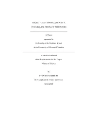 CRUISE FLIGHT OPTIMIZATION of a COMMERCIAL AIRCRAFT with WINDS a Thesis Presented To