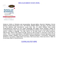 Download Schaum's Outline of Statistics and Econometrics