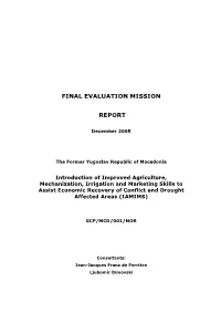 Final Evaluation Mission Report