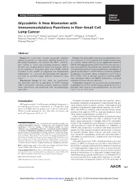 Glycodelin: a New Biomarker with Immunomodulatory Functions in Non–Small Cell Lung Cancer Marc A
