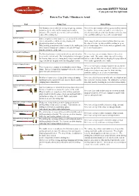 How to Use Tools / Mistakes to Avoid CARLTSOE SAFETY TOOLS
