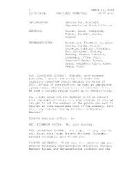 JUD Committee Hearing Transcript for 03/10/2021
