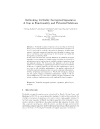 Rethinking Verifiably Encrypted Signatures