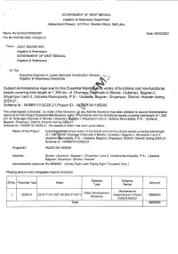 Subjectadministrative Approval for the Essential Maint Works of Functional and Non-Functional Assets Covering Total Length of 1.356 Km