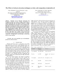 The Effect of Solvent Extraction Techniques on Fatty Acid Composition of Pistachio Oil