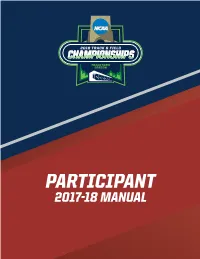 2018 NCAA Participant Manua