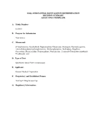510(K) SUBSTANTIAL EQUIVALENCE DETERMINATION CHECKLIST