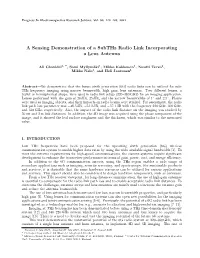 A Sensing Demonstration of a Subthz Radio Link Incorporating a Lens Antenna