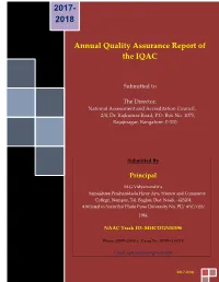 Annual Quality Assurance Report of the IQAC