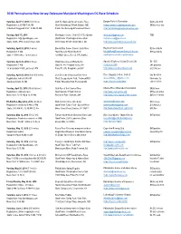 Combined Race Schedule