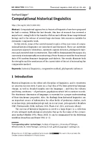 Computational Historical Linguistics