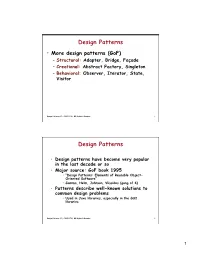Design Patterns Design Patterns